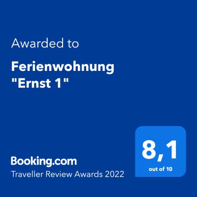 Auszeichnung der Ferienwohnung Ernst 1